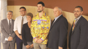 Representatives from Algoma University and Indigenous Clean Energy (ICE) gathered in Sault Ste. Marie on Friday to sign a formal partnership