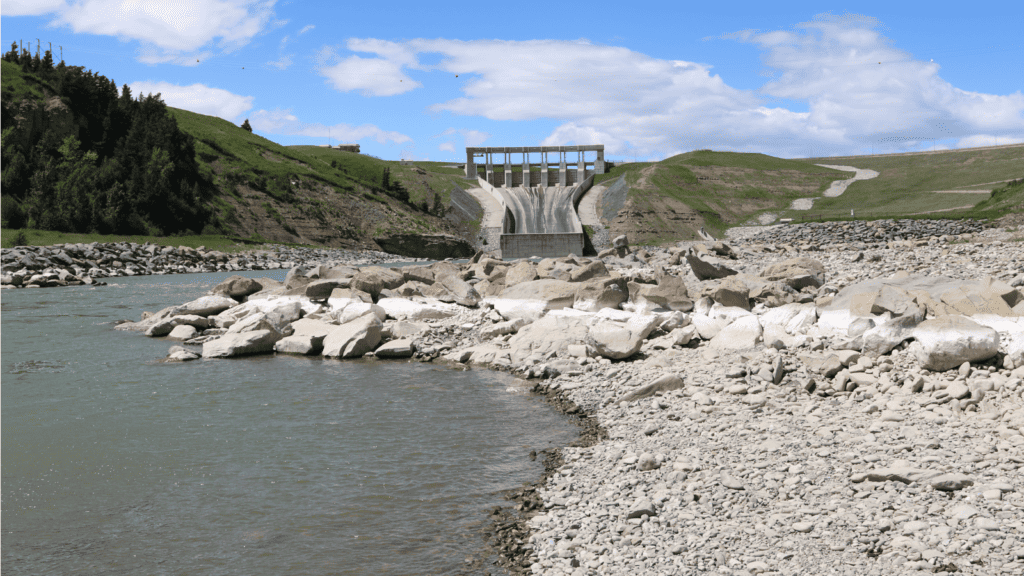 Oldman Hydro in Alberta on the Oldman River, in the traditional territory of the Piikani Nation